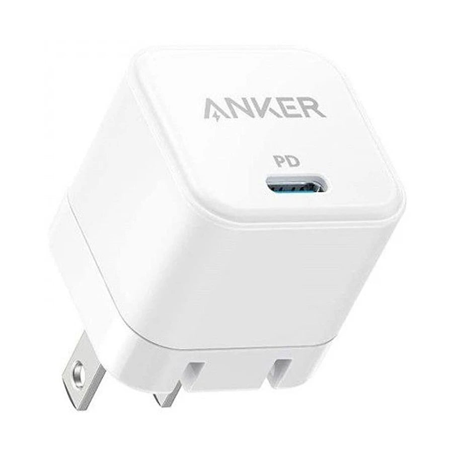 Anker PowerPort III 20W Cube Charger, Usb-C PD Fast Charger, Folable Plug, 2-Pin (US)