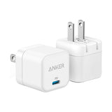 Anker PowerPort III 20W Cube Charger, Usb-C PD Fast Charger, Folable Plug, 2-Pin (US)