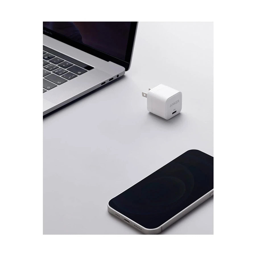 Anker PowerPort III 20W Cube Charger, Usb-C PD Fast Charger, Folable Plug, 2-Pin (US)