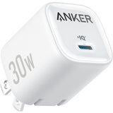 Anker Zolo 30w Usb-C Charger, IQ & PD 3.0, Charger with Foldable Plugs, (US) - White