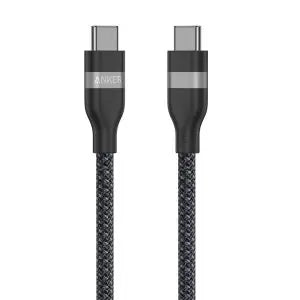 Anker Usb-C to Usb-C Cable (6ft, 240w, Upcycled-Braided) - White