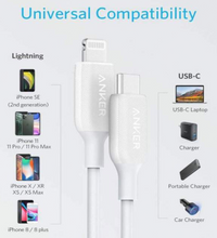 Anker PowerLine III USB-C to Lightning White 6ft