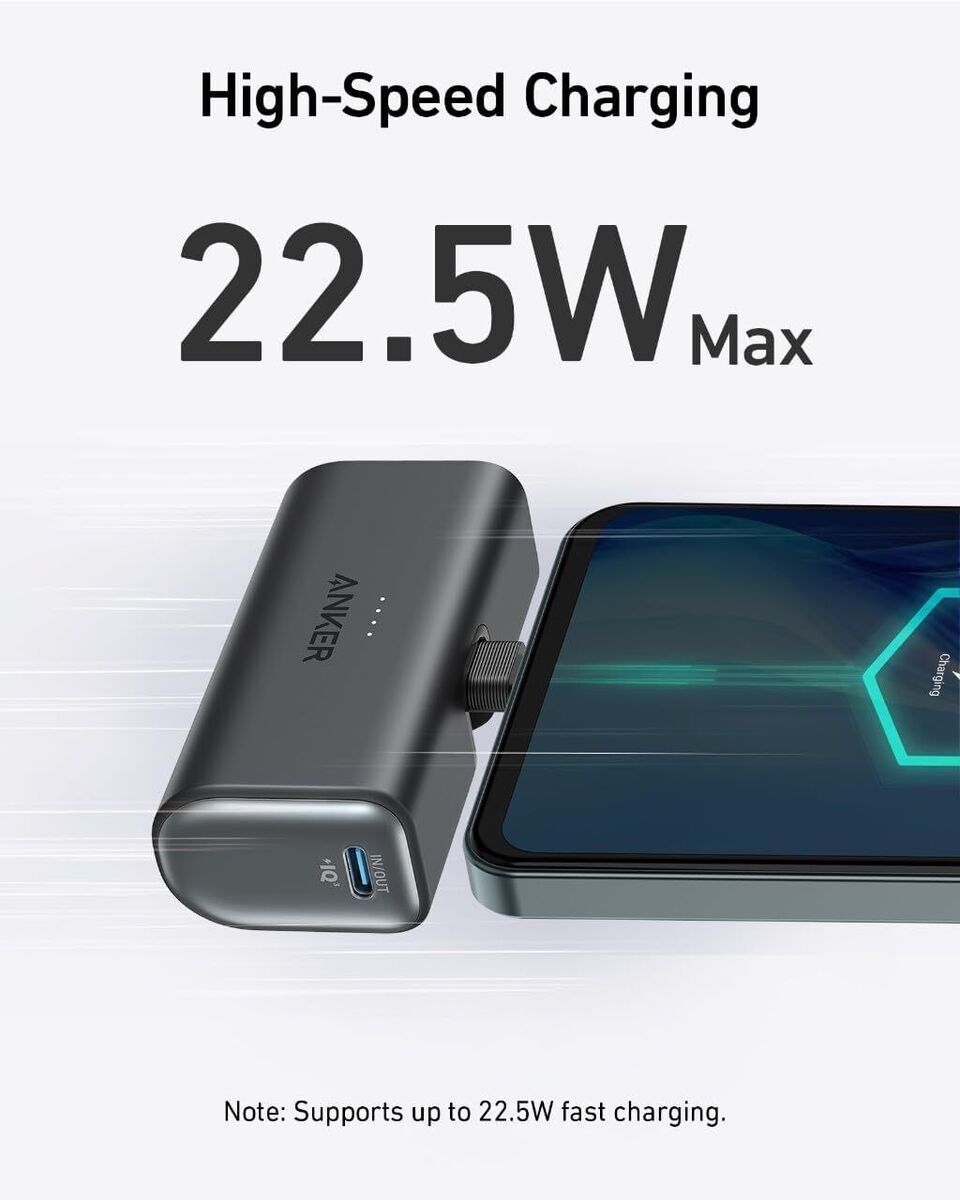 Anker Nano Power Bank (12W, Built-In Lightning Connector)