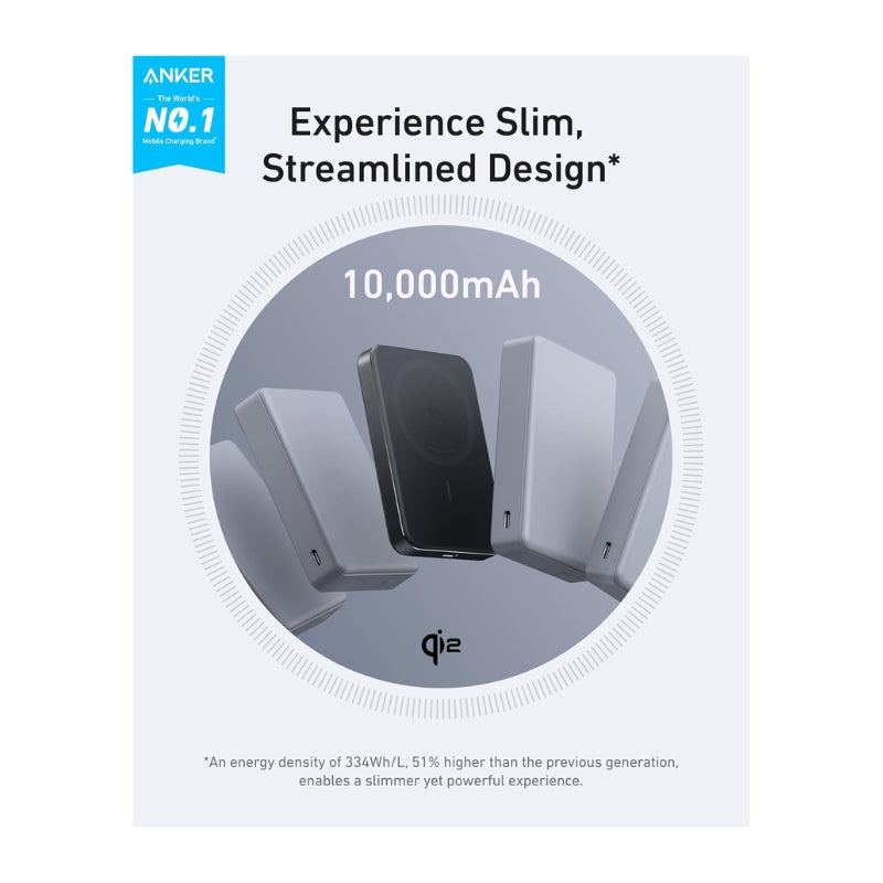 Anker MagGo Powerbank 10,000mah, Slim Magnetic Powerbank